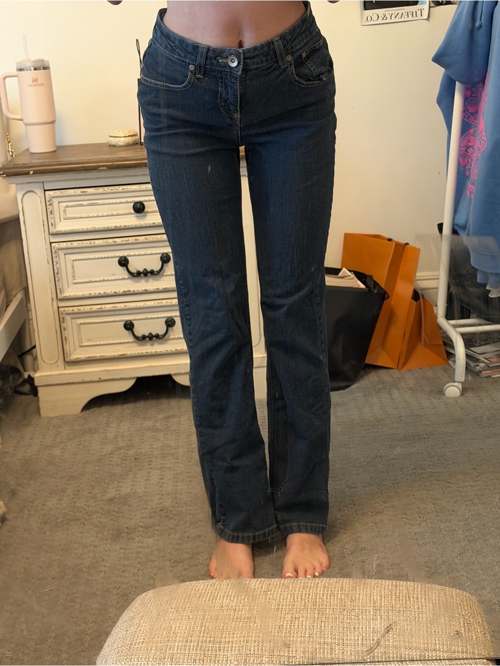 Dark Blue Women’s Straight-Leg Jeans